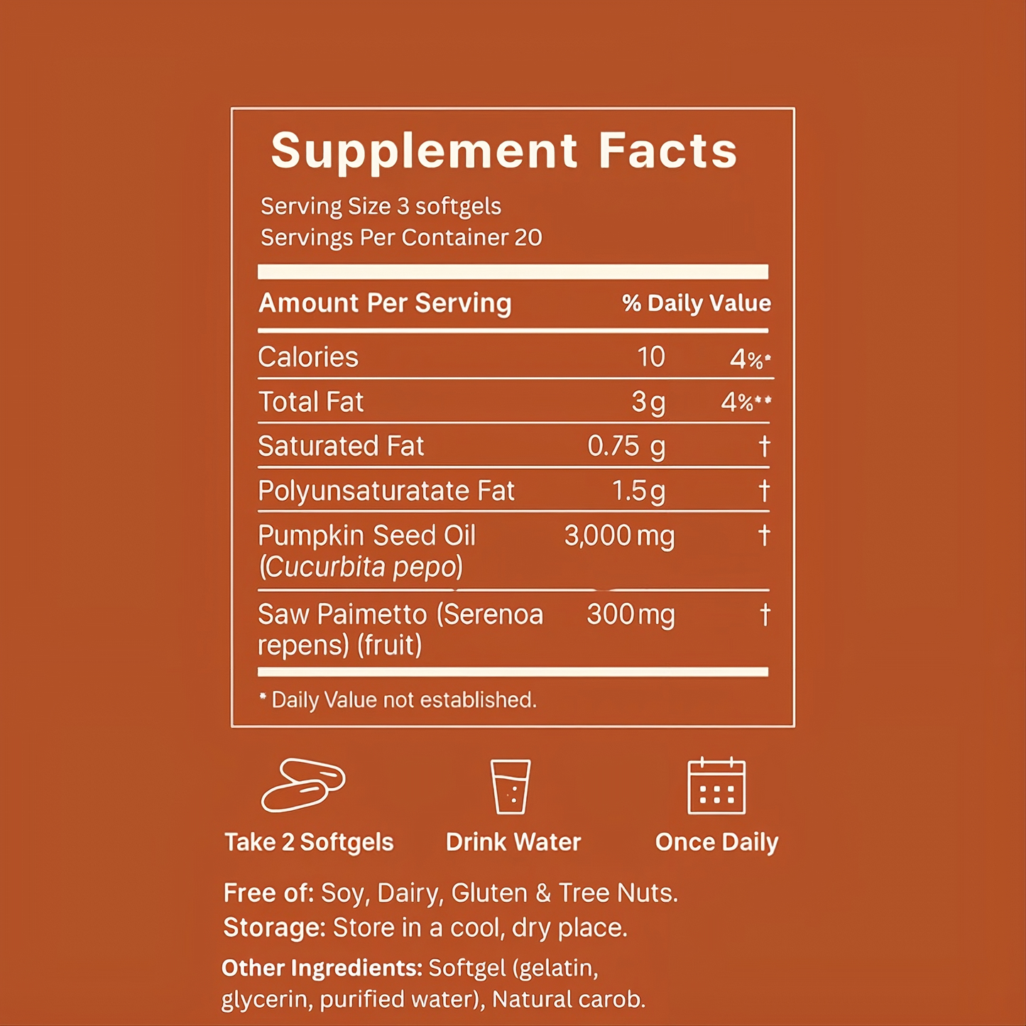 Dore Nature® Pumpkin Seed Oil Softgels